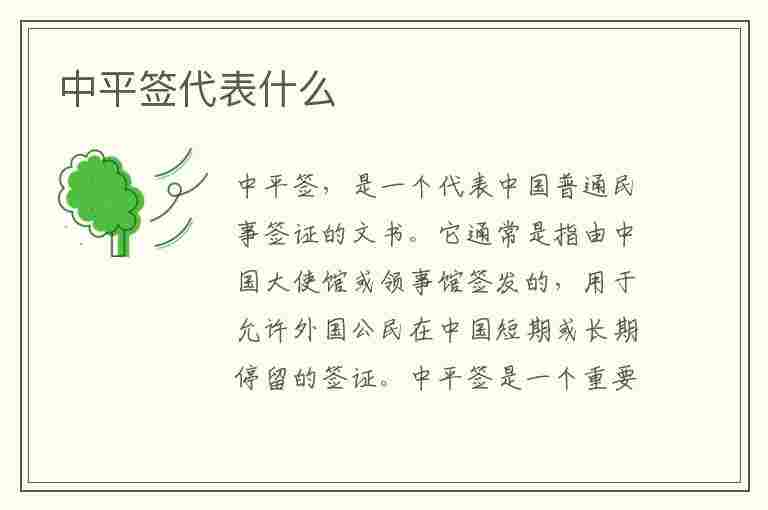 中平签代表什么(中平签代表什么意思)